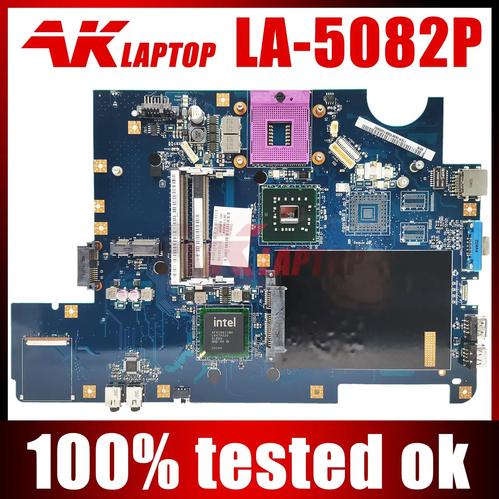 

For Lenovo G550 Laptop Motherboard GM45 DDR3 Mainboard KIWA7 LA-5082P 11011159