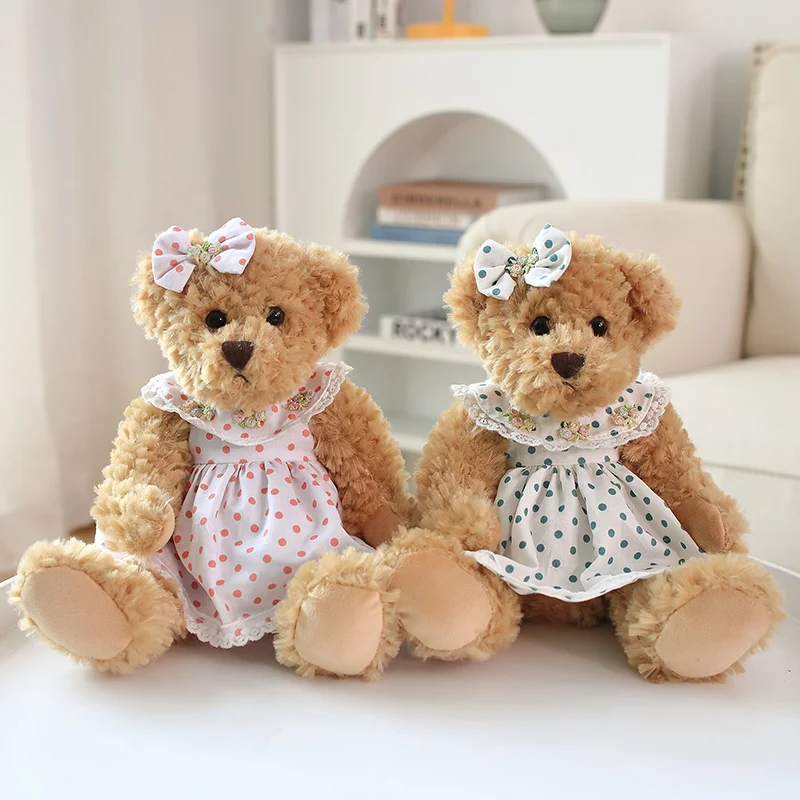 Soft Plush Teddy Bear Couple Toys for Girls and Women