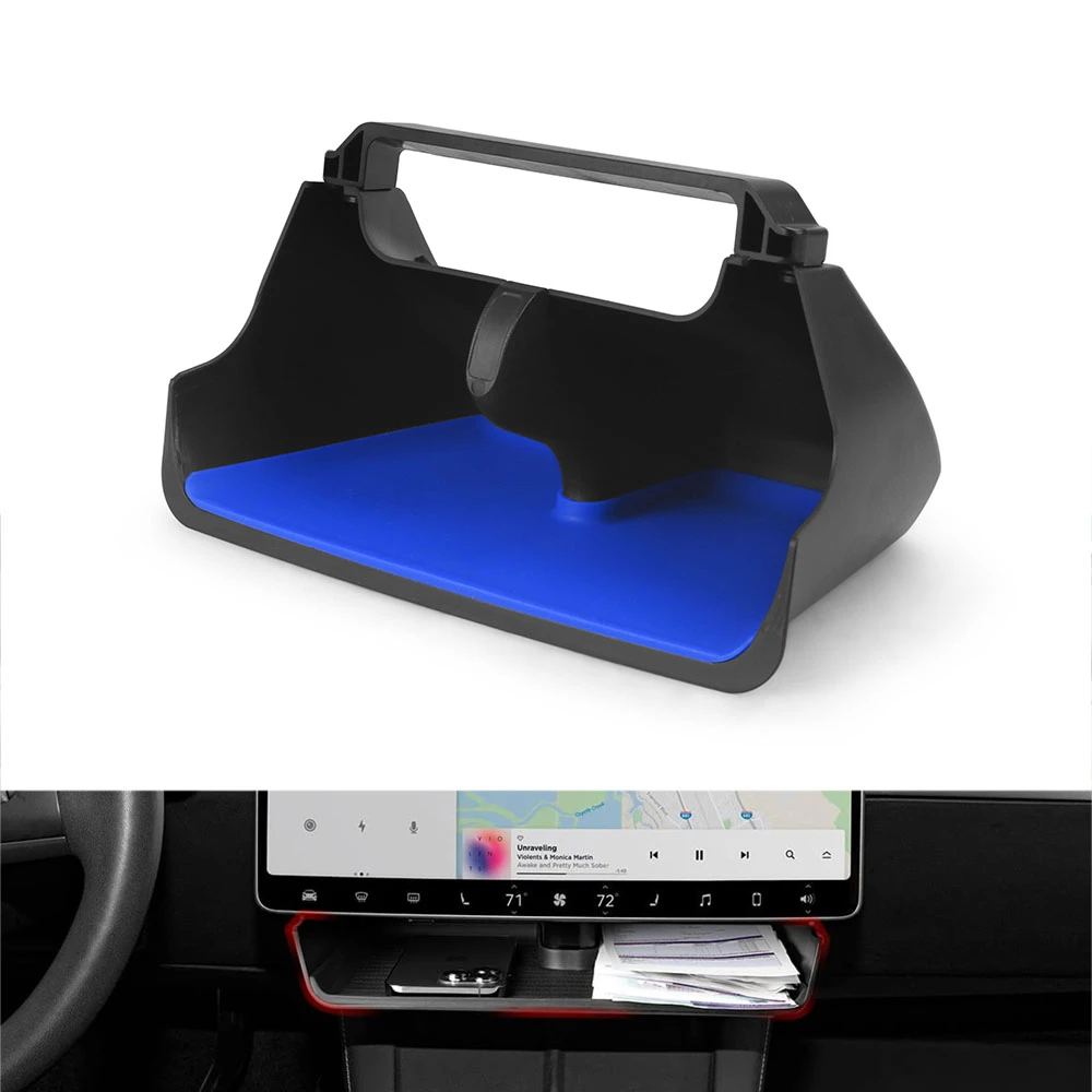 

for Tesla Model Y Model 3 Center Console Organizer Tray Under Screen Organizer Box Non-Slip No Adhesive Interior Accessories