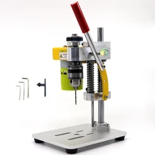  Mini Drill Press Precision Table Drilling Machine Portable Benchtop Driller CNC 795 Motor B10 Chuck Metal Wooden DIY Crafts Tool 