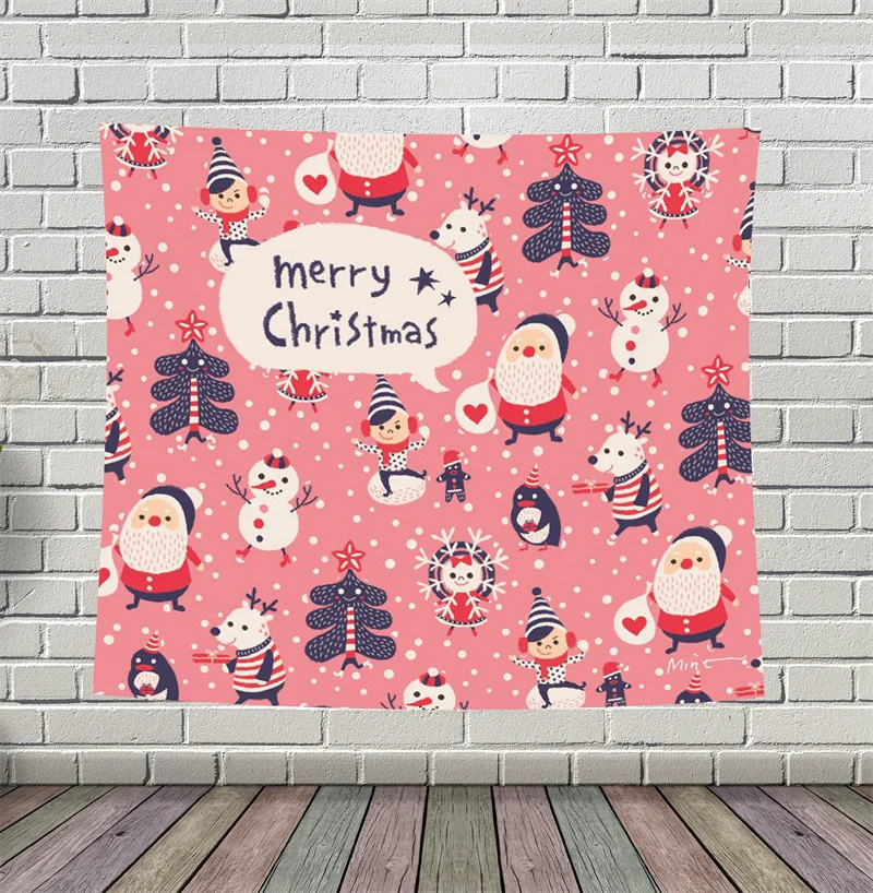 

Рождественское украшение, гобелен с мультяшным рисунком, всесезонный Подвесной Настенный гобелен, эстетический Декор для спальни и детей