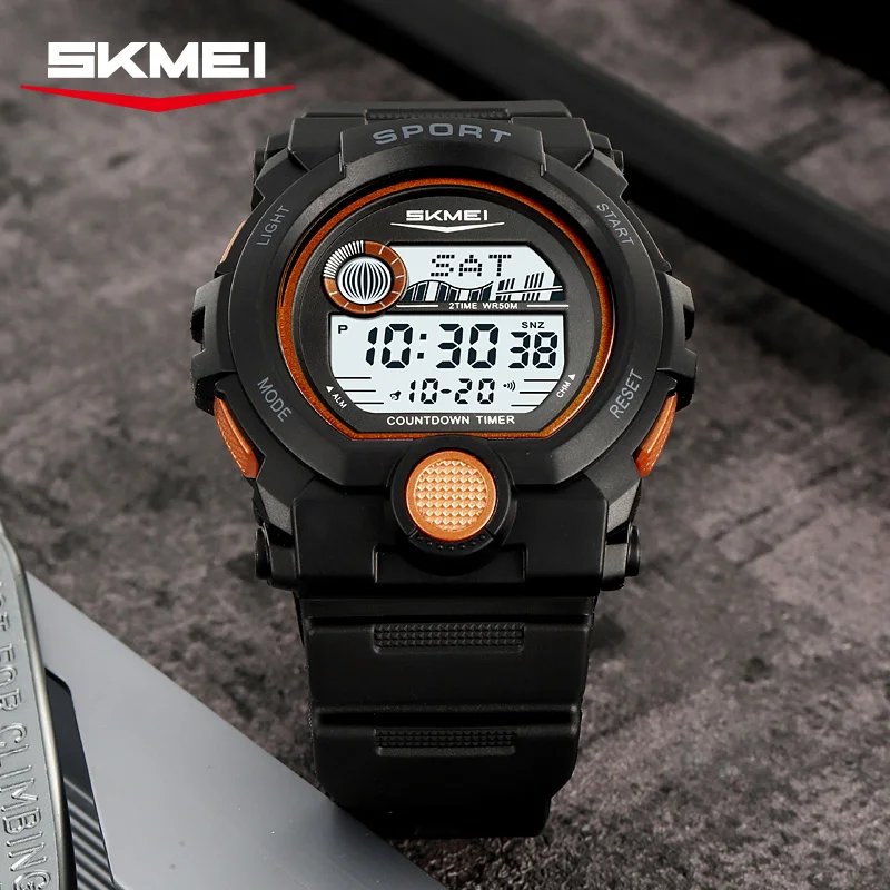 Men's Military Waterproof Sport Watch with LED Display and Countdown Timer