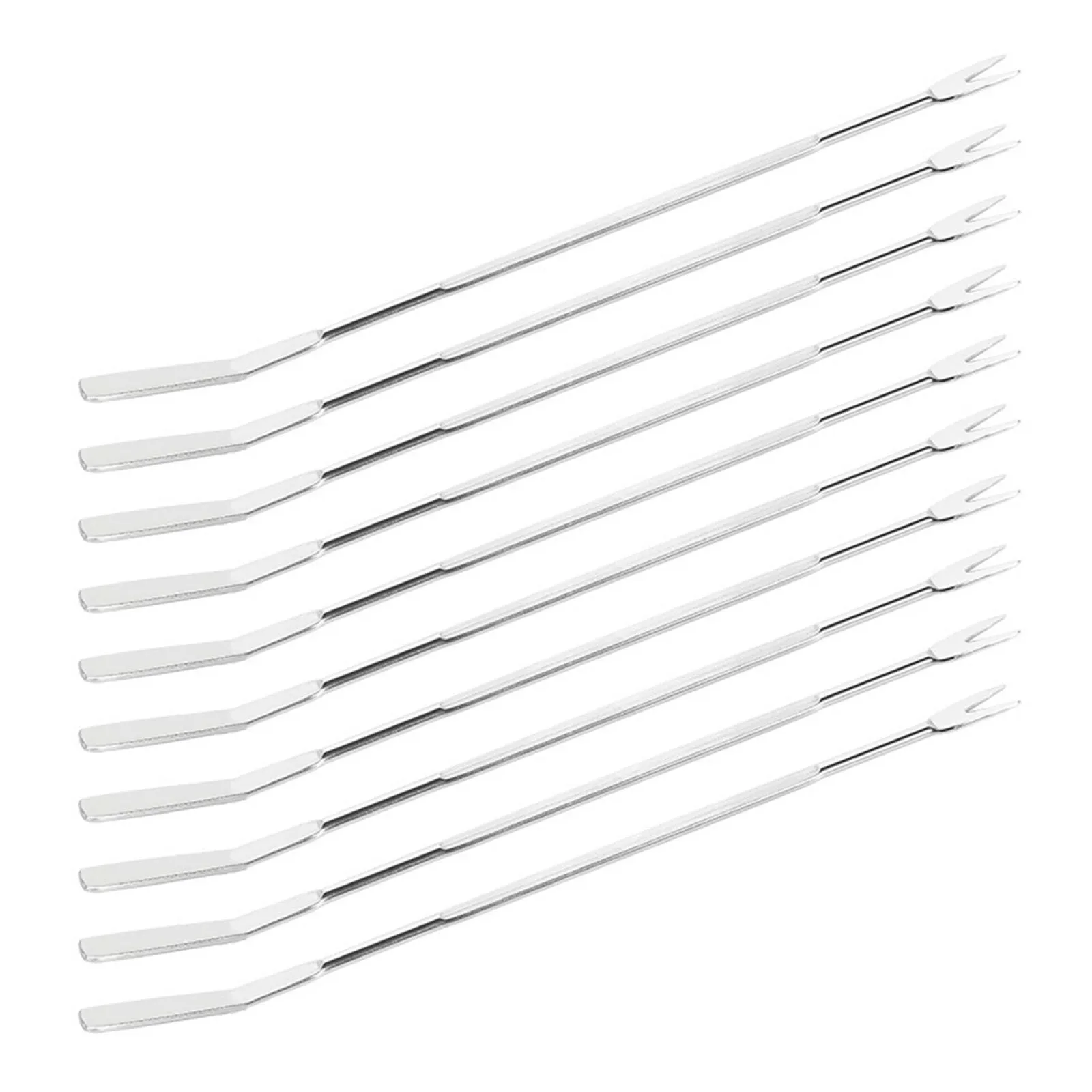 

10PCS Lobster Forks Scoop Seafood Picks Stainless Steel Fork Kitchen Picnic Seafood Tools For Lobster Nut Crawfish Prawns