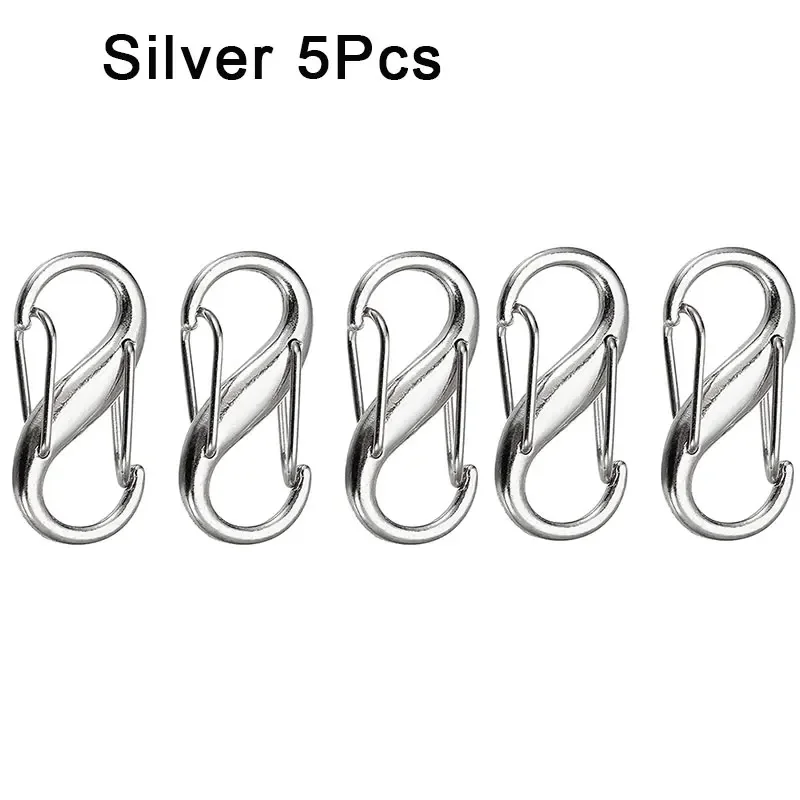 10-Pack Anti-Theft Zipper Clips - S-Shaped Carabiner Locks For Bags, Tents, Luggage (Silver) - View #13