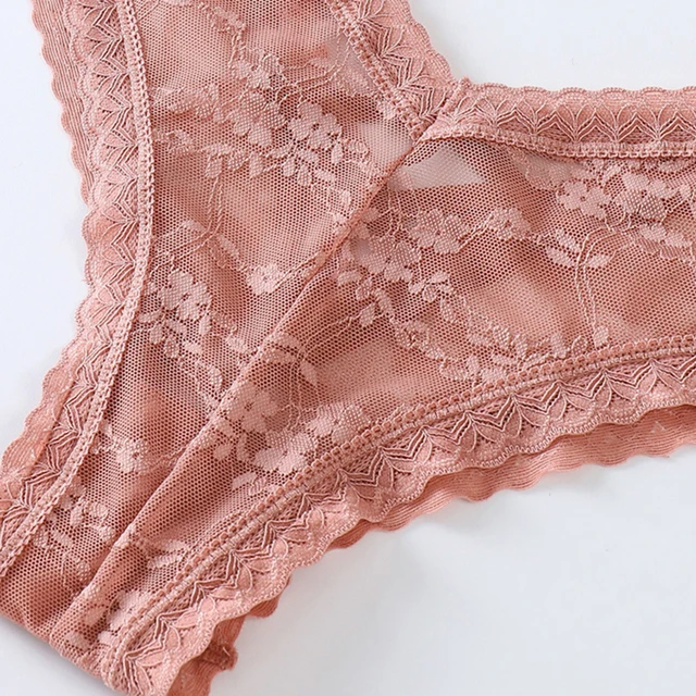 New Panties Women Lace Underwear Sexy Low Rise Briefs Hollow Out G String Underpant Solid Comfortable Female Temptation Lingerie 5