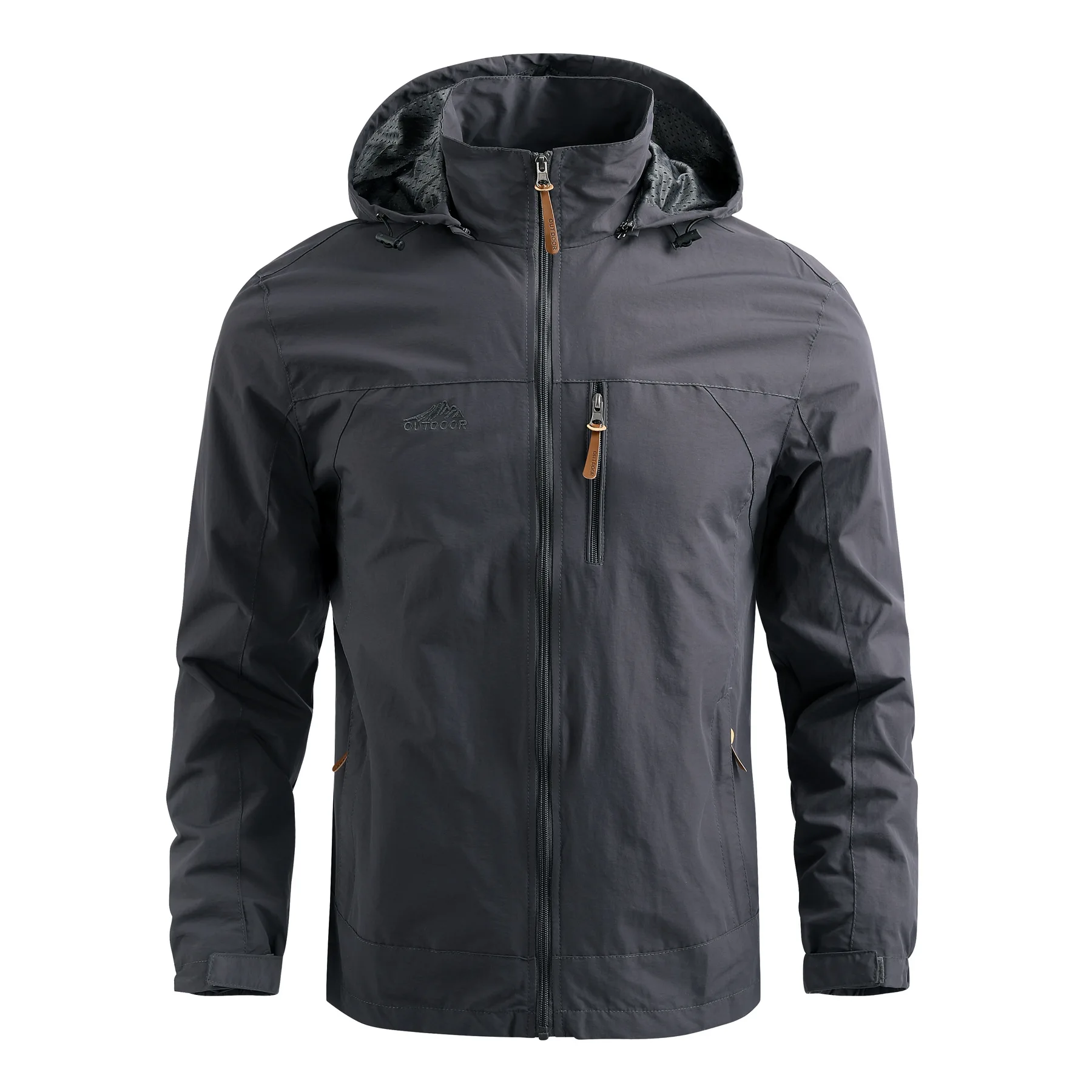 Men's jackets 4 seasons hooded trench coats outdoor sports windproof breathable casual quick-drying jackets thin men's clothing