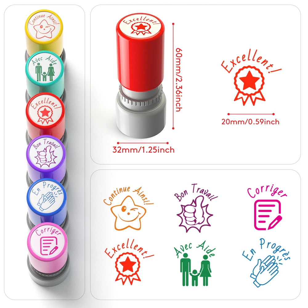 Teacher Seal 6 Commendation Award Evaluation Cartoon Color Transparent Storage Box