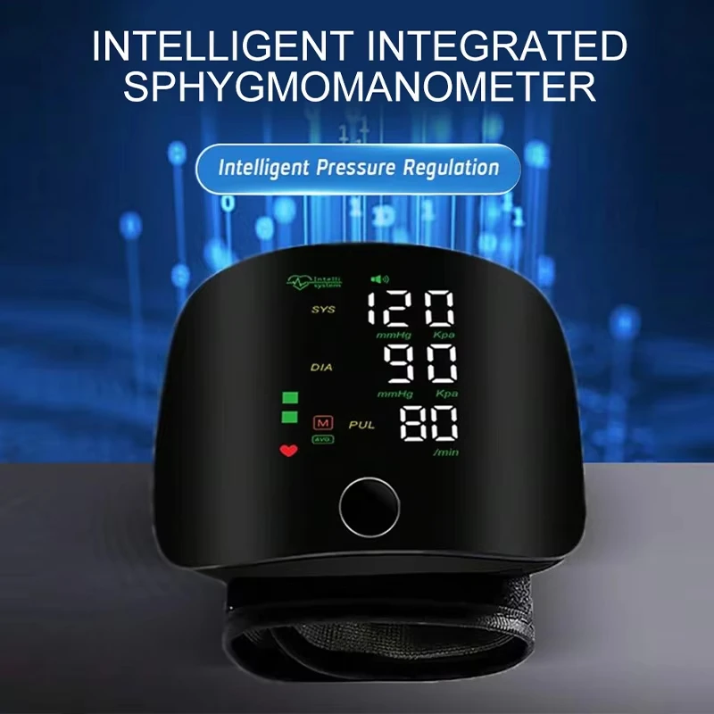 Blood Pressure Monitor Blood Pressure Meter LED Screen Wrist Blood Pressure Monitor