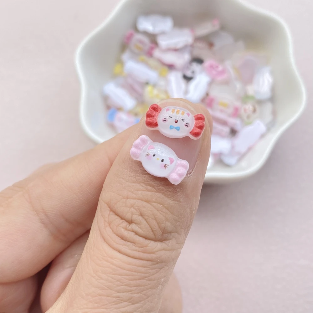 Resin Jewelry Accessories resin jewelry accessories resin embellishments resin nail art crafts candy resin ornaments cartoon animal nail art crafts cartoon animals nail art accessories 50Pcs New Cute Mini Resin cartoon colorful candies Flatback Ornament Jewelry Making Manicure Hairwear Accessories