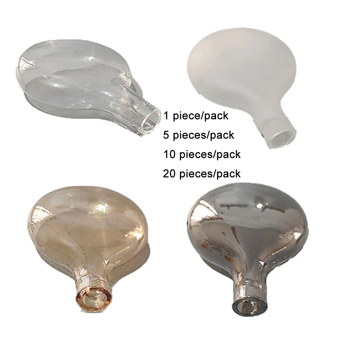 Paralume in vetro di ricambio bianco opaco, opale, per lampada a sospensione moderna da 6,5 cm, apertura liscia, solo ombrello