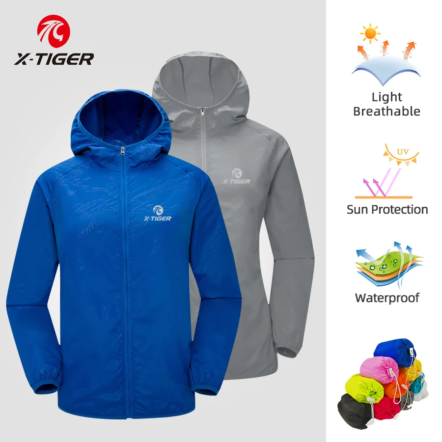 X-TIGER Camping Windproof Reflective Jacket Ultra Light Sunscreen Hiking Mountaineering Men Women Outdoor Sports Clothing Hiking Jackets Waterproof Hiking Jackets Waterproof Jacket Waterproof Coats Softshell Jackets