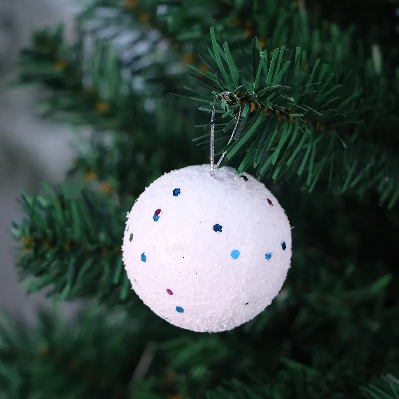 White Foam Christmas Balls Ornaments for Xmas Tree Hanging Pendant Ball Holiday New Year Wedding Party Home Decoration Supplies