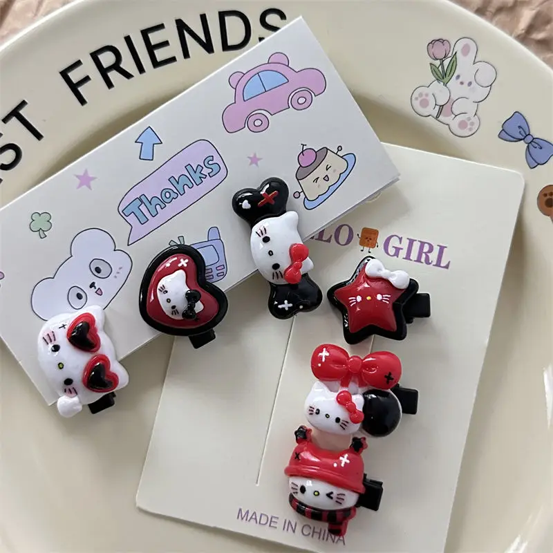 

Hello Kitty Sanrio Plush Kawaii Cartoon Cute Doll Kt Love Shattered Hair Clip Anime Plush Toys for Girls Kids Toys Birthday Gift