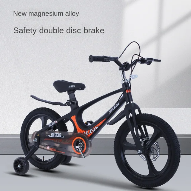 LazyChild New Children's Bicycle Magnesium Alloy Light Bicycle Flash Wheel Double Disc Brake Children's Bicycle DropShipping 2