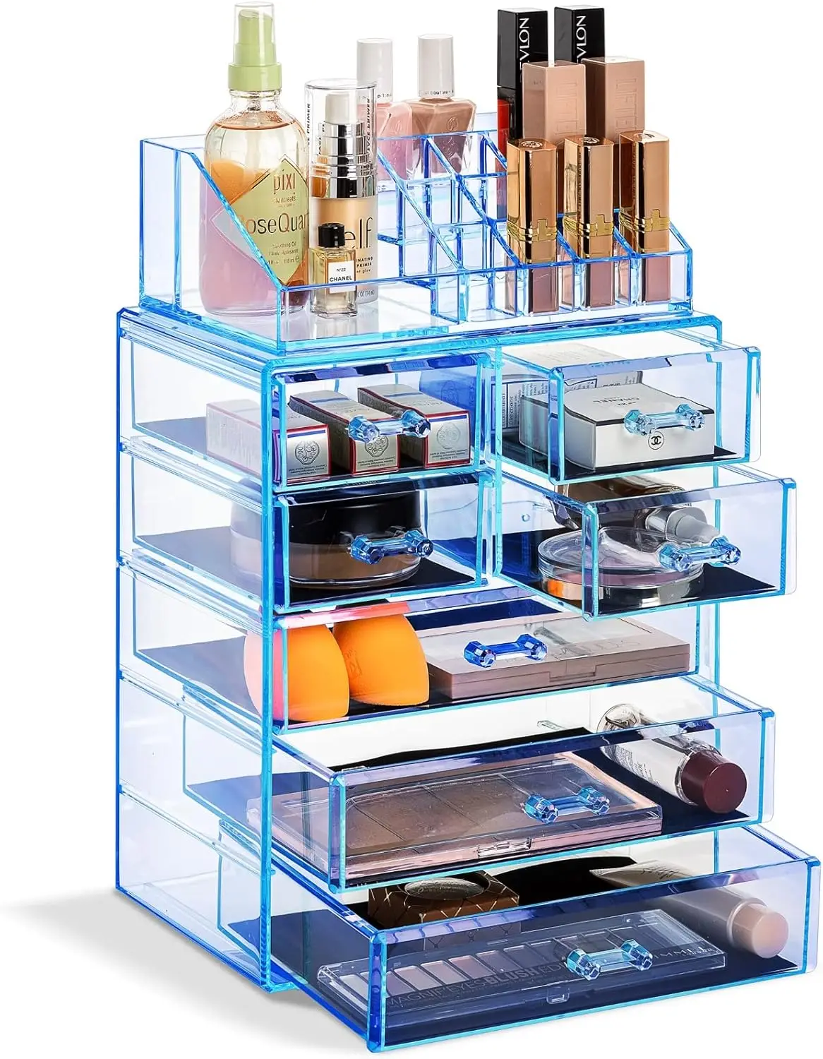 Clear Cosmetic Makeup Organizer - Make Up & Jewelry Storage, Case & Display - Spacious Design 2