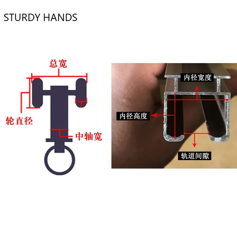 50Pcs High Quality Roller Wheels Single Bearings Window Sash Pulley Rod Rollers Curtain Rail Track Wheels for Window Door Shower