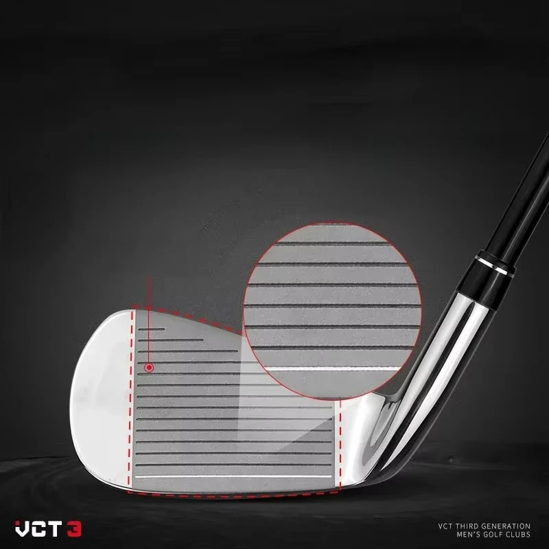 PGM 7 Irons Golf Clubs for Men Beginners Practicing Clubs Upgraded Surface and High Elasticity Exercise Club TIG031