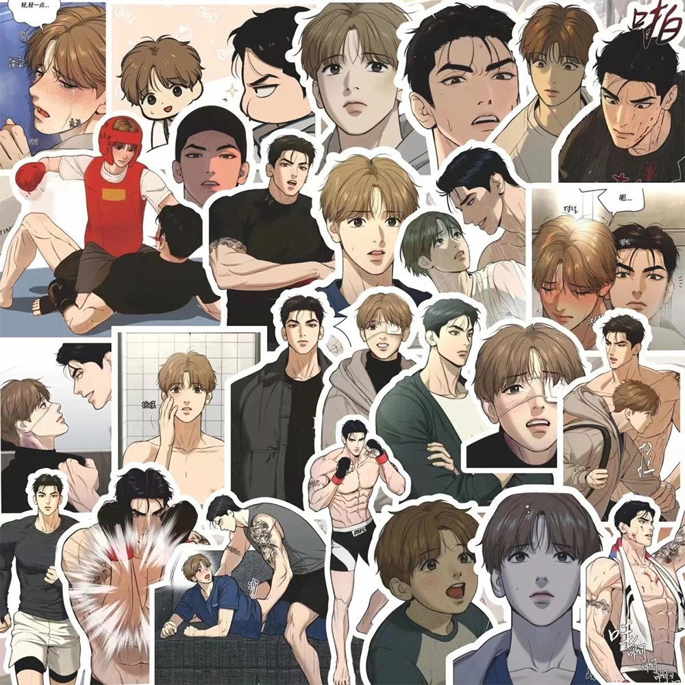 

10/30/66Pcs Korean BL Painter of The Night Manga Stickers Joo Jaekyung Kim Dan Cute Cartoon Decals Graffiti Laptop Guitar Phone