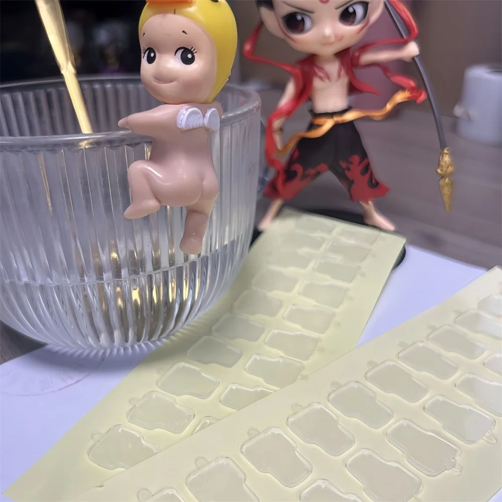 108PCS Double Sided Clear Adhesive Tape Pads Adhesive For Sonny Angel Custom Fit Sonny Removable Glue Sticky Putty Sonny Doll 4