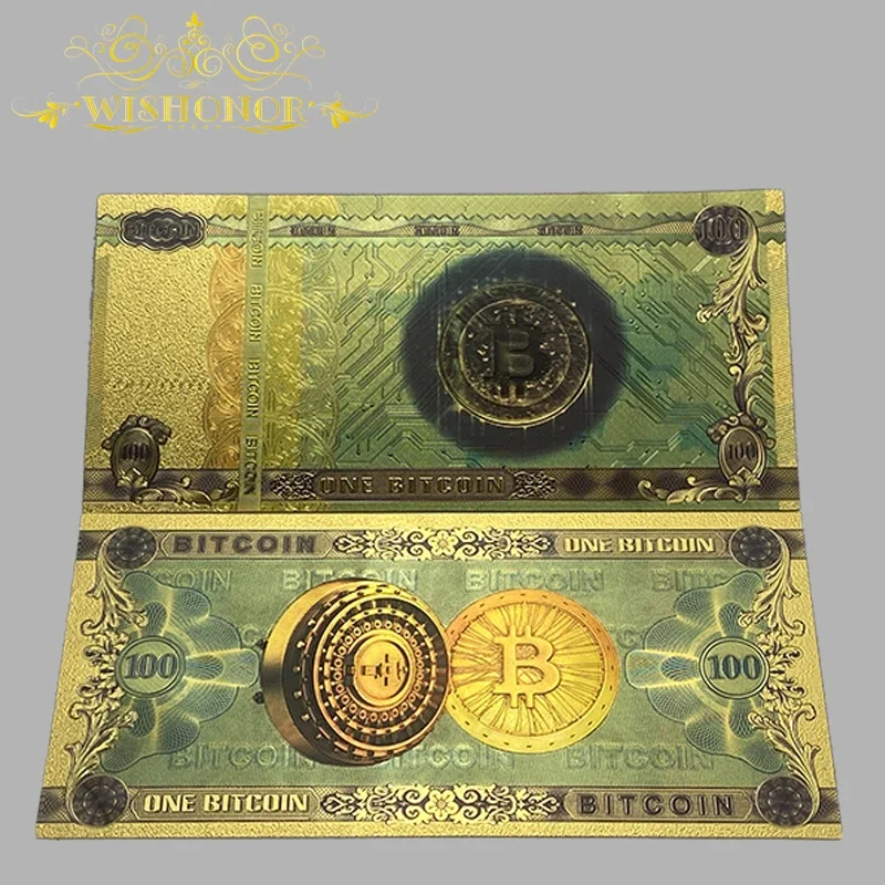 1-10pcs Nice Gifts For 1-100 Bitcoin and Dogecoin With Nice Frame in 24k Gold Foil For Collection commemorative coin
