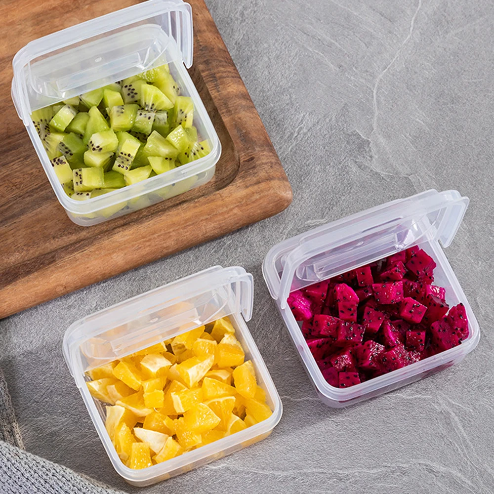 4PCS Fruit Cheese Box Frozen Meat Box Food Grade Refrigerator Freezer Storage Special Small Spare Food Fresh-Keeping Box 4