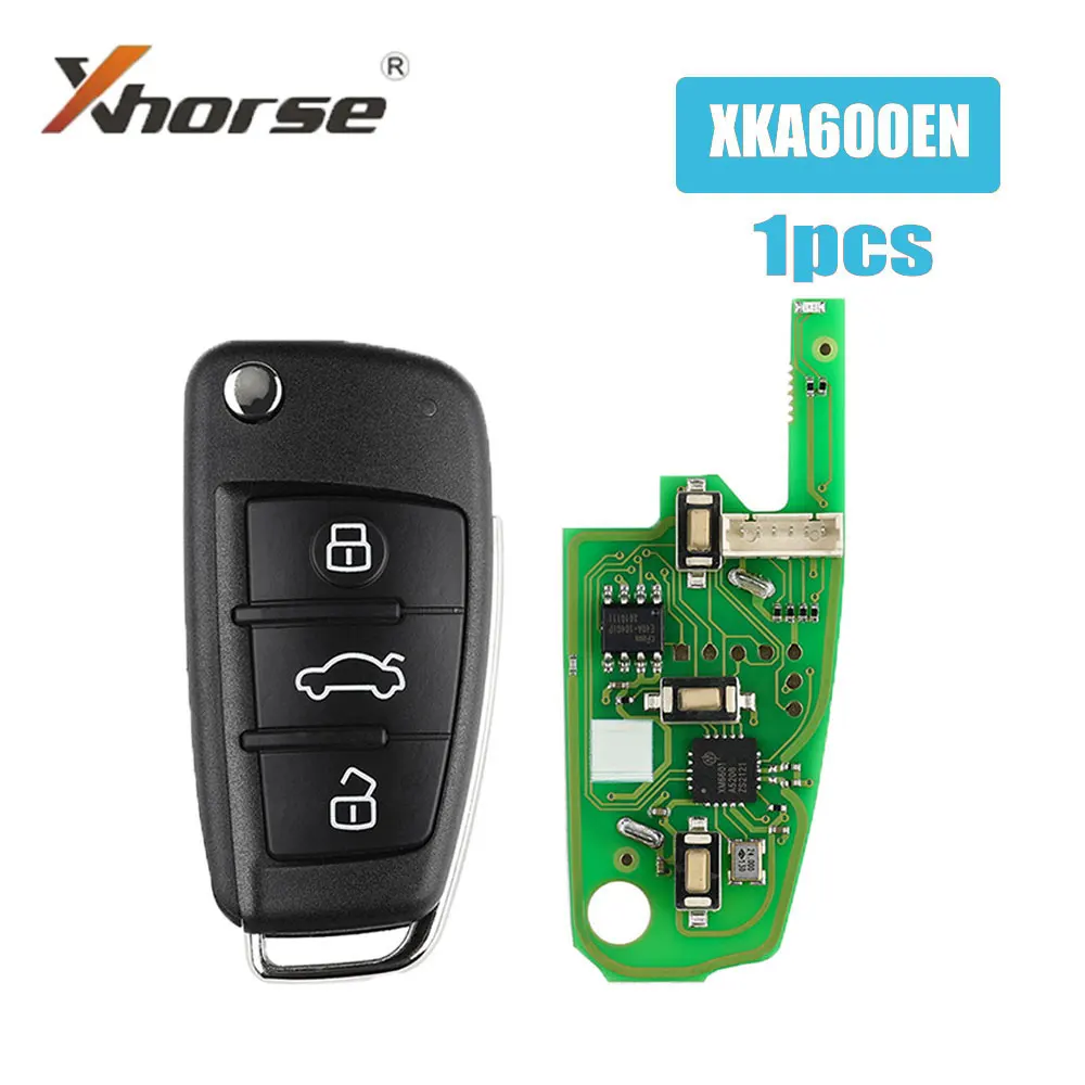 

1PCS Xhorse XKA600EN Universal Remote Key VVDI2 Car Remote Key for Audi A6L Q7 3 Buttons Remote Control Key for For VVDI Key Too