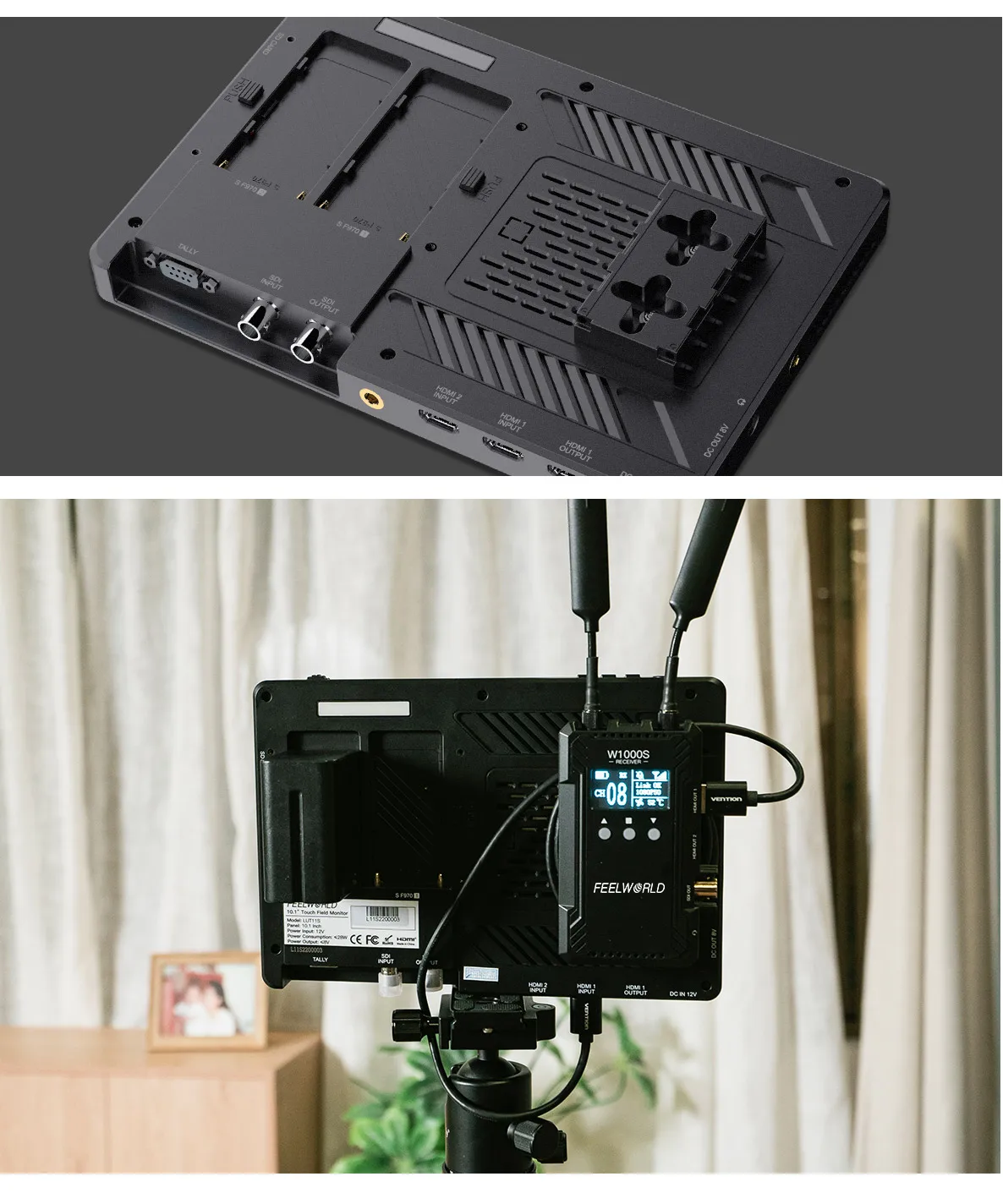 LUT11S 10.1'' 2000nit IPS Touch Screen 3DLUT 3G-SDI HDMI DSLR Camera Monitor Sui