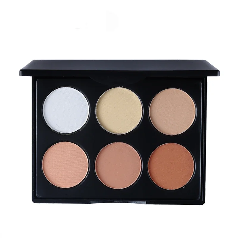 6 Colors Face Highlighter Powder Palette Corrector Concealer Powder Palette Contouring Highlighter Bronzer Makeup