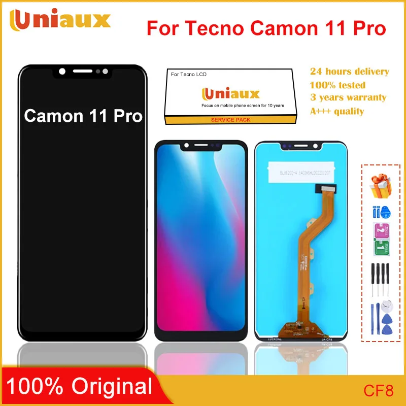 

Дисплей 6,2 дюйма для Tecno Camon 11 Pro CF8, ЖК-дисплей кодирующий преобразователь сенсорного экрана в сборе для Tecno CF8, запасные части для ремонта ЖК-дисплея