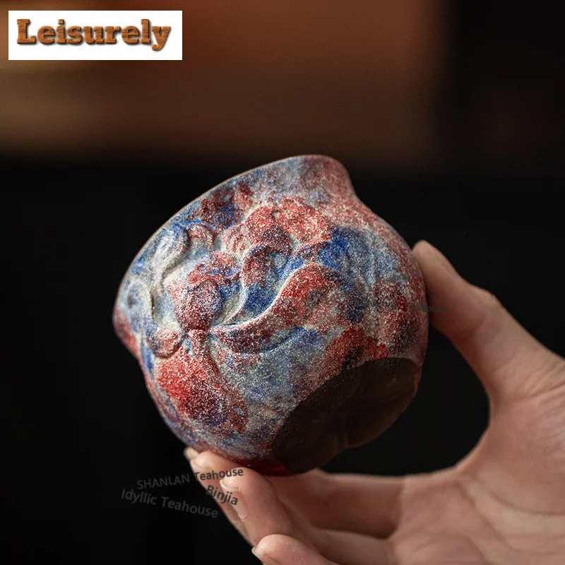 Rocks Minerals Lotus Teacup Aesthetic Tea Bowl Jug Tea-tasting Personal Cup Jianzhan Master Cups Household Cafes Craft Supplies