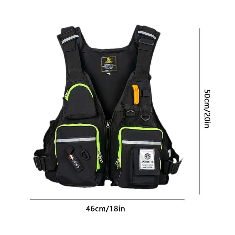 Jackets Adults Reflective Fishing Vest Multi Pockets Floating Equipment For Hiking Climbing Outdoor Water Sports Supplies