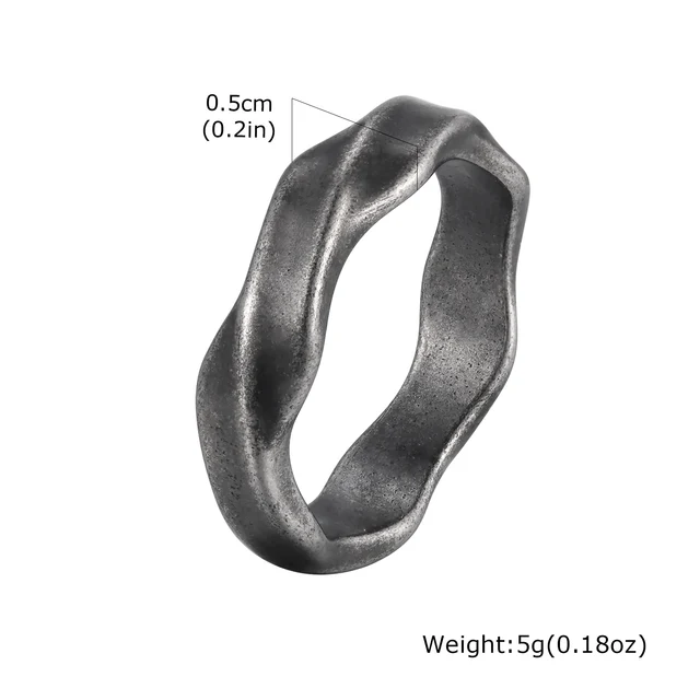 Bagues en acier inoxydable pour hommes et garçons, bague simple pour couples, bijoux vintage, cadeaux punk