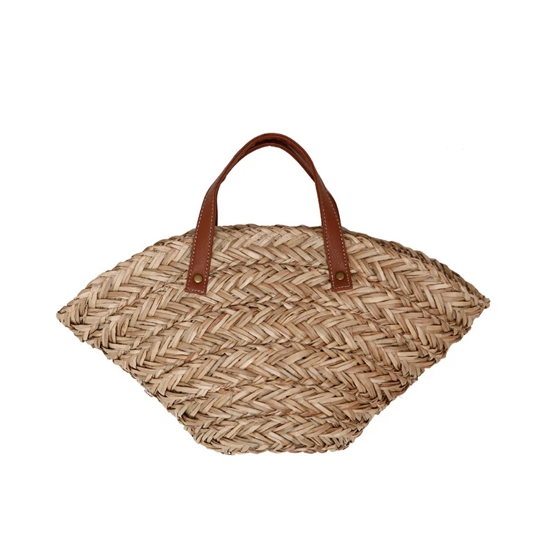 

Casual Straw Women Shoulder Bags Woven Handbag Handmade Summer Beach Tote Fashion Exquisite Shopping Bags For Women