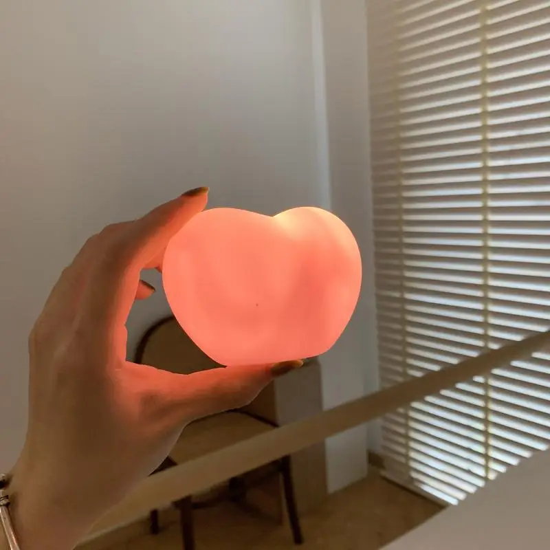 

Lovely Heart Shape LED 3D Light Night Light Kids Gift Toy For Baby Children Bedroom Tolilet Lamp Decoration Indoor Lighting