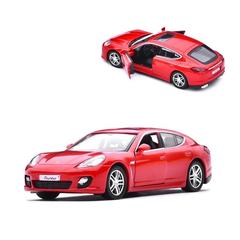 1/36 Porsche Panamera Turbo Toy Car Model For Children 5'' RMZ CiTY Diecast Miniature Pull Back Collection Gift For Kid Boy 4