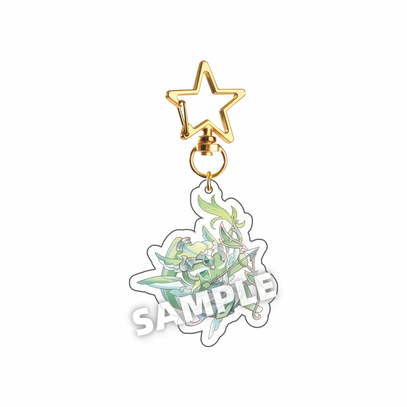 Cookie Run Kingdom Inspired Acrylic Keychain - Candy Shadow Apple Pure Vanilla Design, 6cm