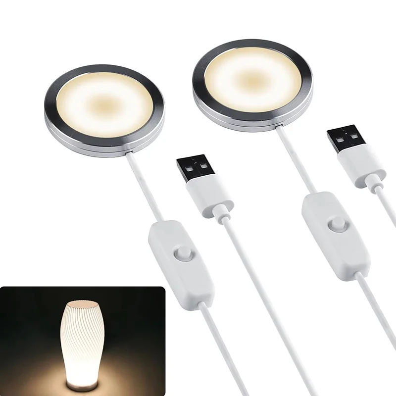 밤부랩 LED 램프 키트 001 DIY 모델 하드웨어용 3D 프린터 부품 (쉘 없음, 웜 화이트, DC 5V, 조절 가능한 조명 키트)