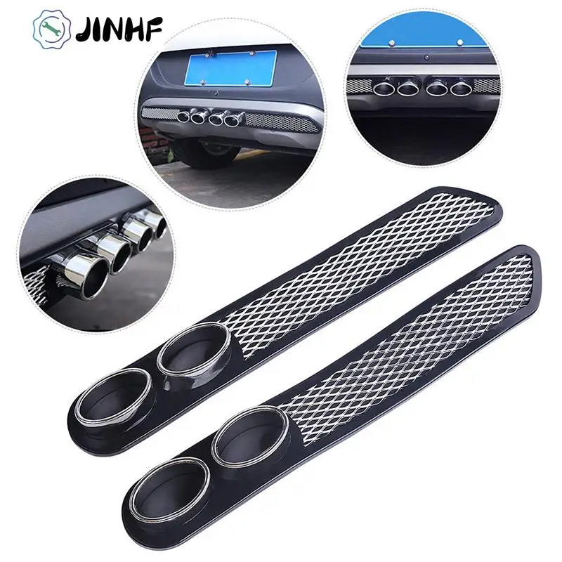

1Pair Vent Grid Exhaust Muffler Pipe Universal Car Auto Styling Fake Decorative