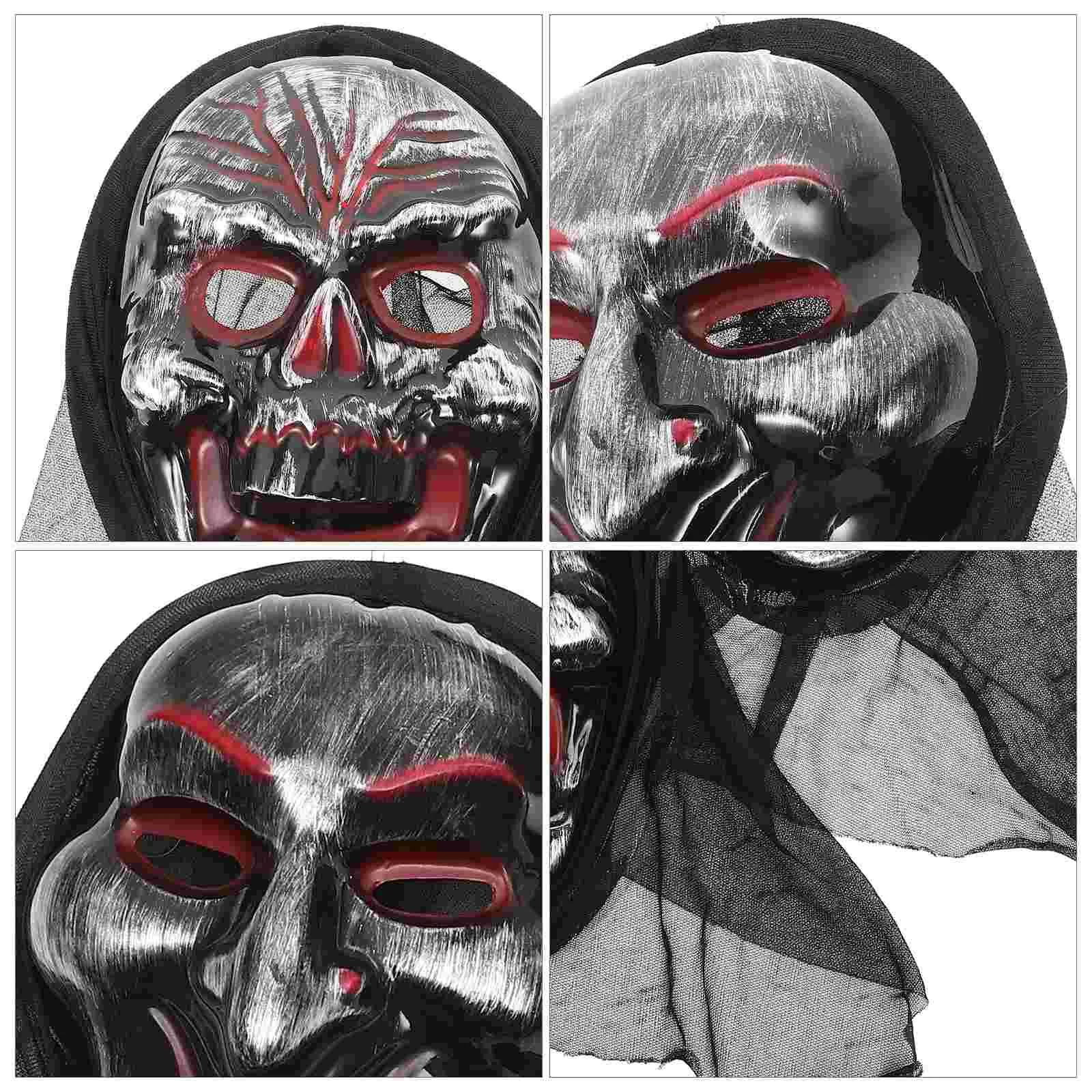 4 Pcs Halloween Masks Ghost Witch Dress Up Party Decoration Horrible Masquerade Adult Scary Cosplay Plastic Child