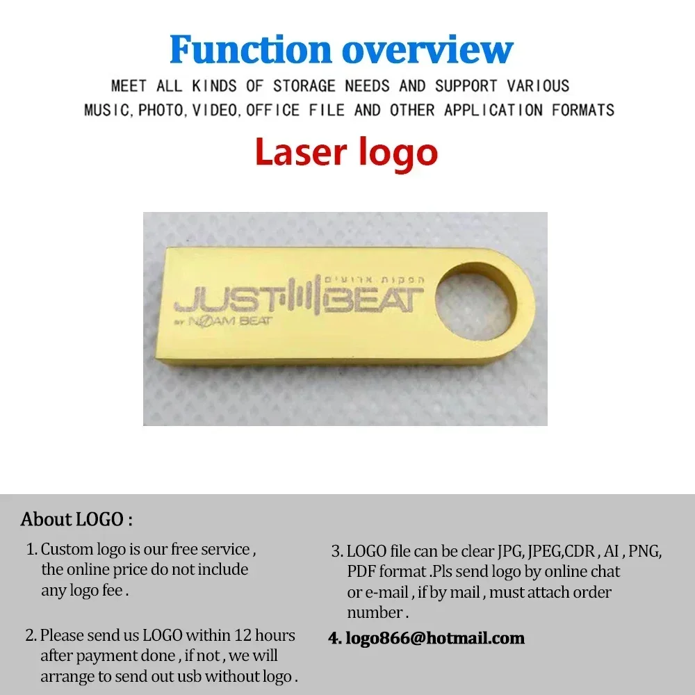 thumbnail image 4 of Memoria USB 2,0 de 4 GB, 8 GB, 32 GB y 64 GB con capacidad real y logotipo gratuito, 50 unidades por lote, 4 of 5