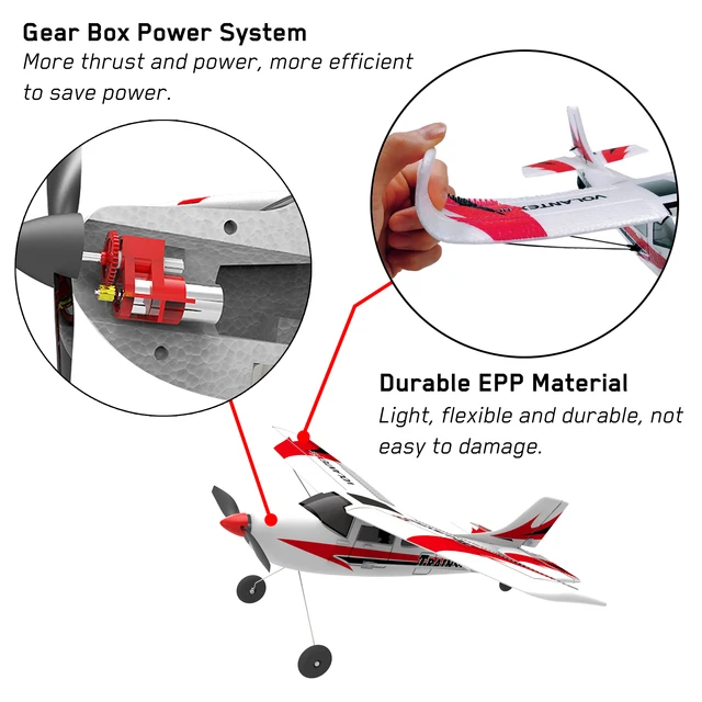 Trainstar RC Plane 2.4GHz 3CH 400mm Wingspan RC Aircraft with Xpilot Gyro System RTF Fighter Glider Warbird Airplanes 4