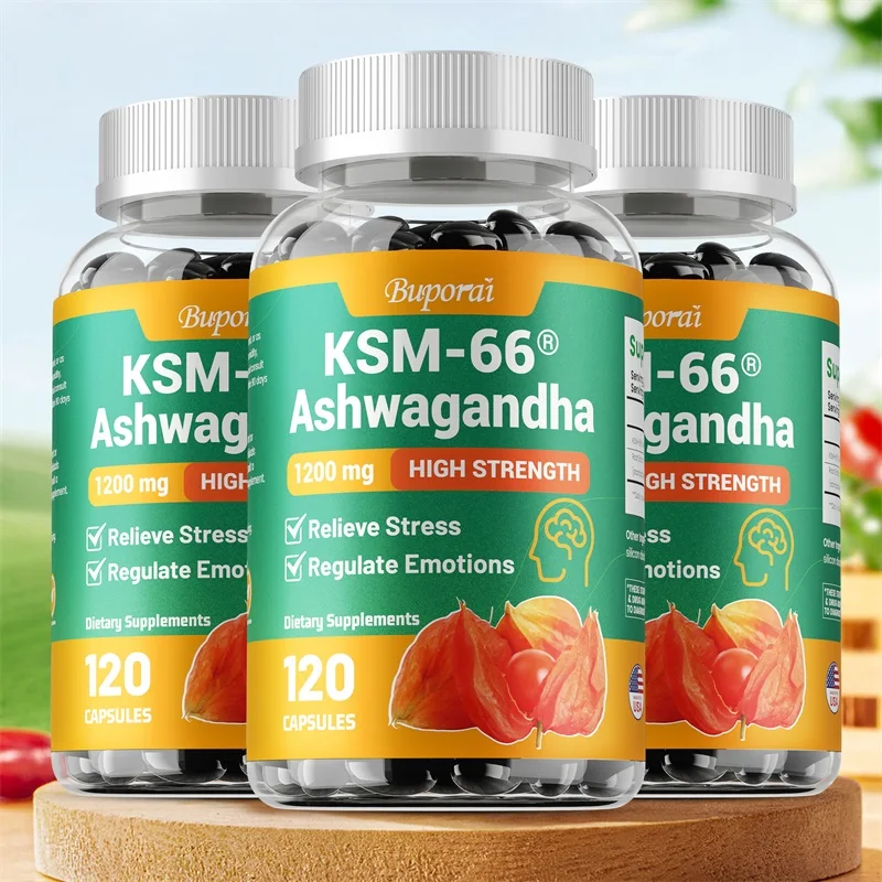 KSM-66 Ashwagandha Relieve Stress Replenish Energy and Regulate Emotions