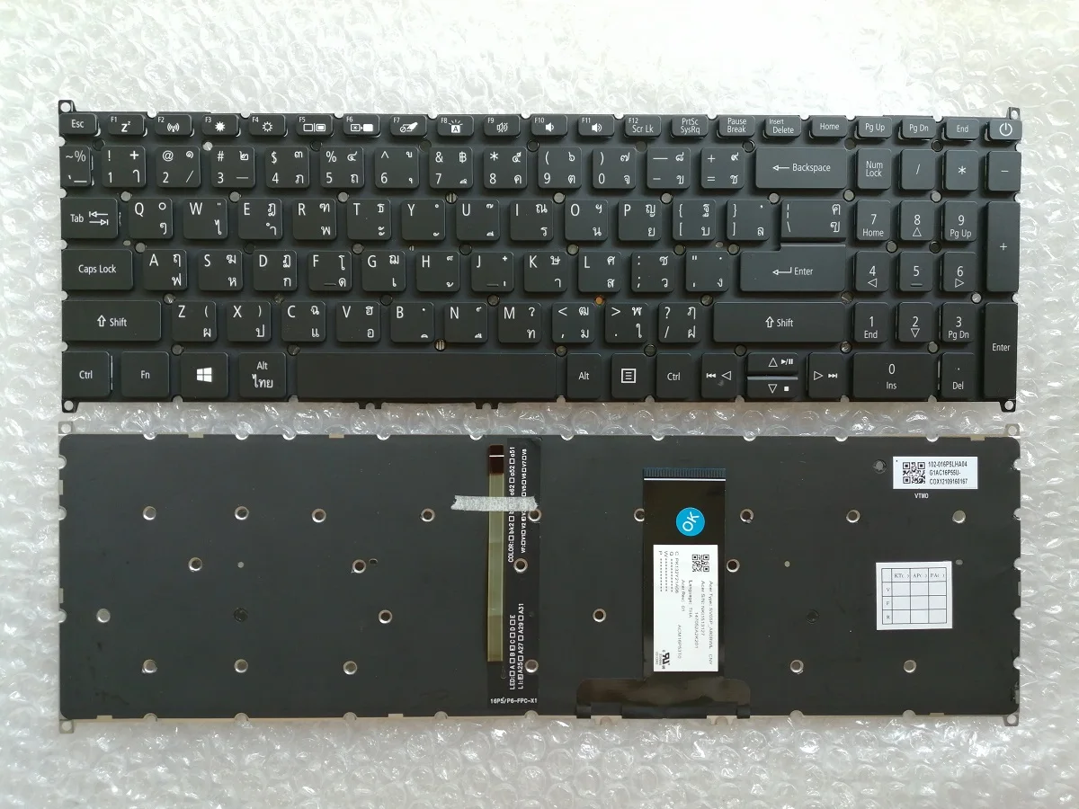 

XIN для Acer Aspire 7 A714 A715-74 A715-74G Клавиатура ноутбука с большой подсветкой черный с белой печатью TI