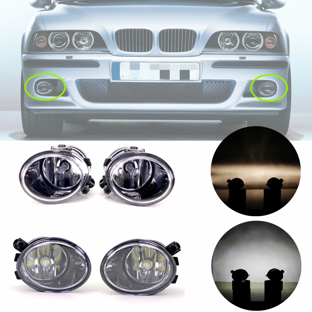 

Для BMW 5 серии E39 M5 1998 1999 2000 2001 2002 2003 2004 передний бампер, противотуманная лампа с лампочками 63177894017/63177894018