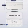 Watercolor Palette with Lid: 18 Wells Airtight Folding Paint Palette with Large Mixing Tray - Empty Acrylic Painting Art Pallet 2