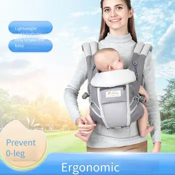 Adjustable Baby Carrier with Hip Seat Full Stage Ergonomic Support Breathable Sling for Newborn to Toddler Waist Strap 1