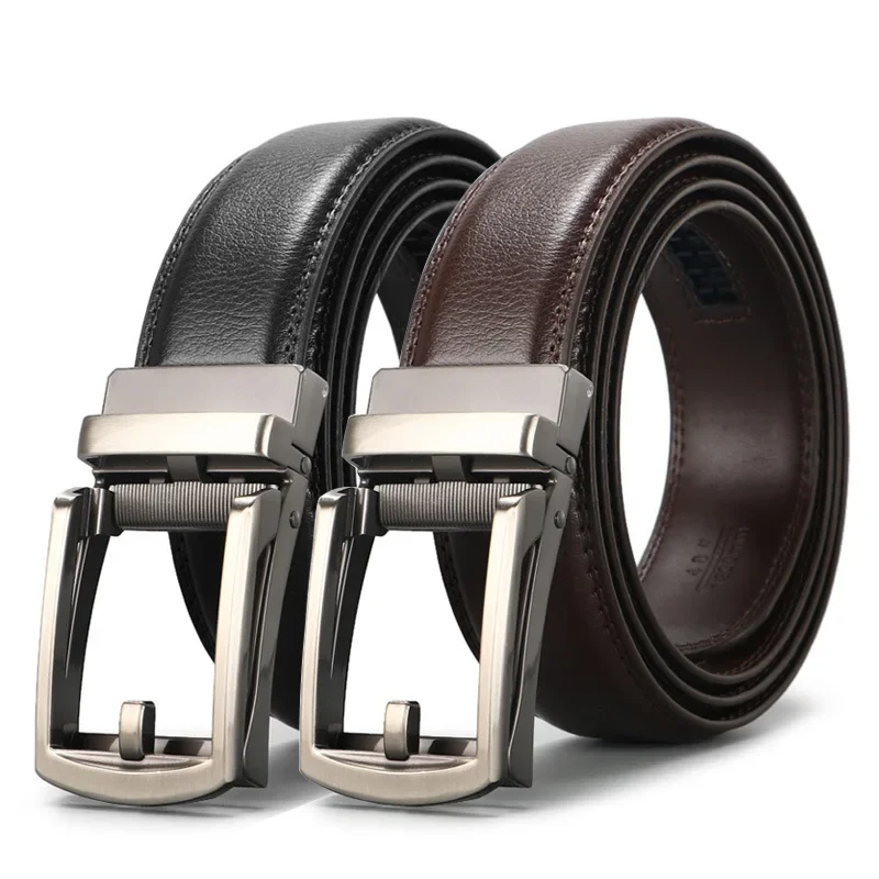 

2024 New Mens Business Style Belt Top Quality PU Leather Detachable Strap Automatic Buckle Brand Desiger Fashion Waistband For