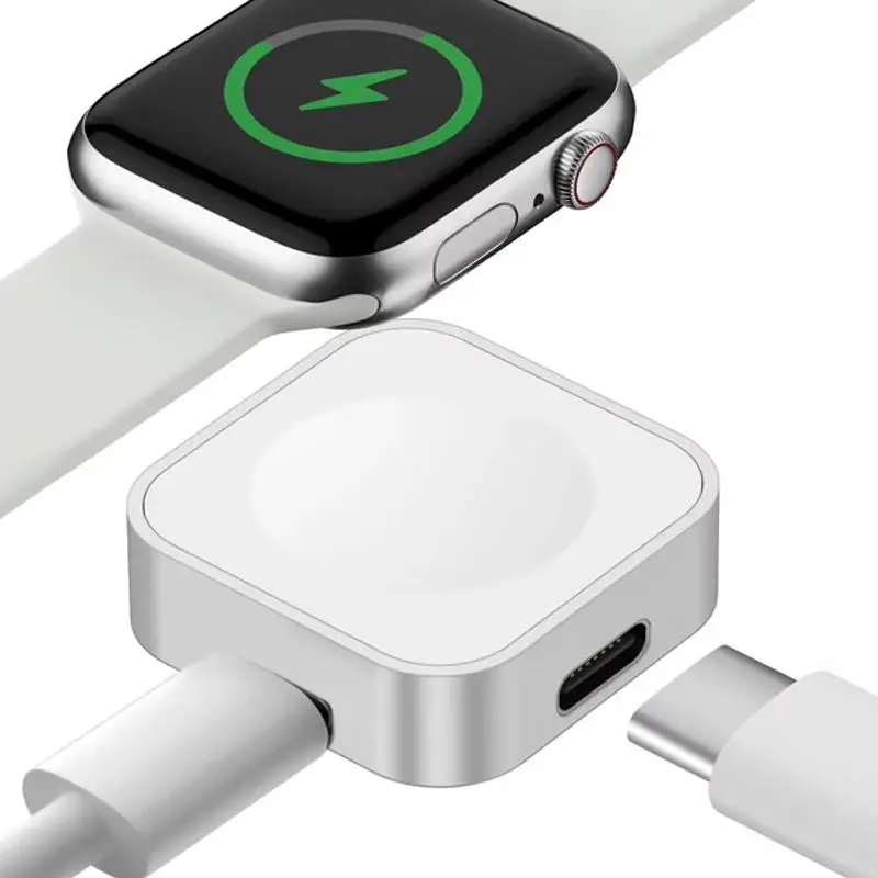 Magnetic Portable Wireless Smartwatch Charger with Dual Port