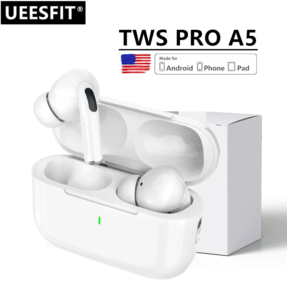UEESFIT TWS Wireless Bluetooth Earphones Active Noise Cancelling ANC Sport Headphones HiFI Stereo Sound Headset Earbuds With Mic 1