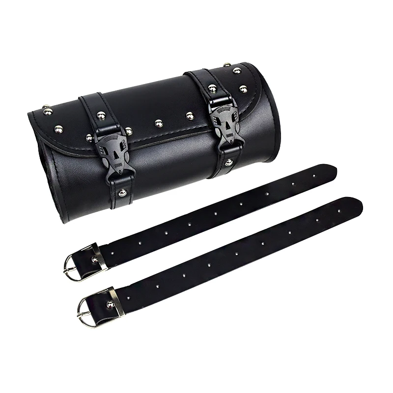 Motorcycle Cruiser Tool Bag Handlebar Front Fork Bags Black Saddlebags For Harley Touring Sportster X1200 883 48 Bobber Chopper